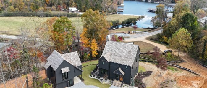 Lakeview cottage at Burton from above