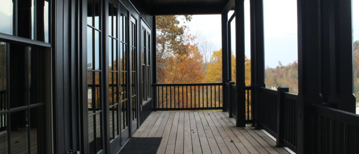 A front porch at Burton
